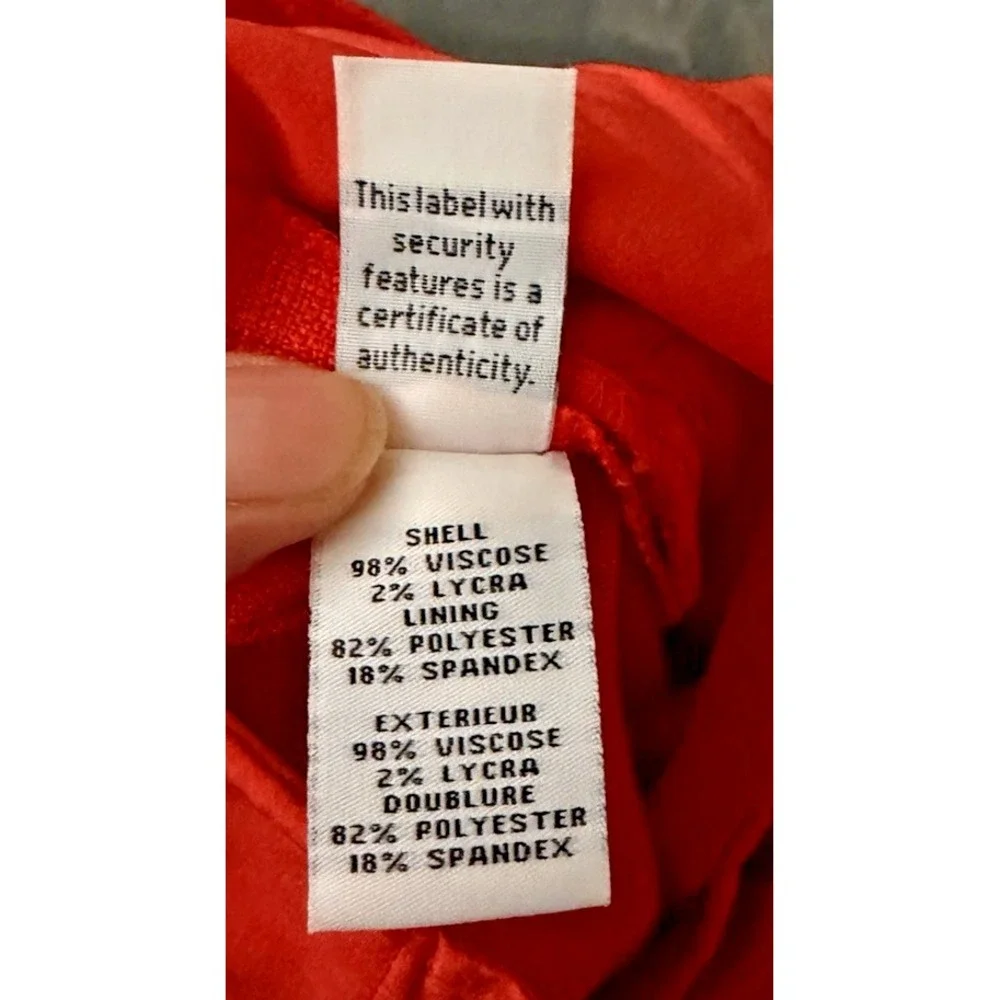 Diane Von Furstenberg‎ Trousers 12 Pants Straight Leg Designer Orange Ankle